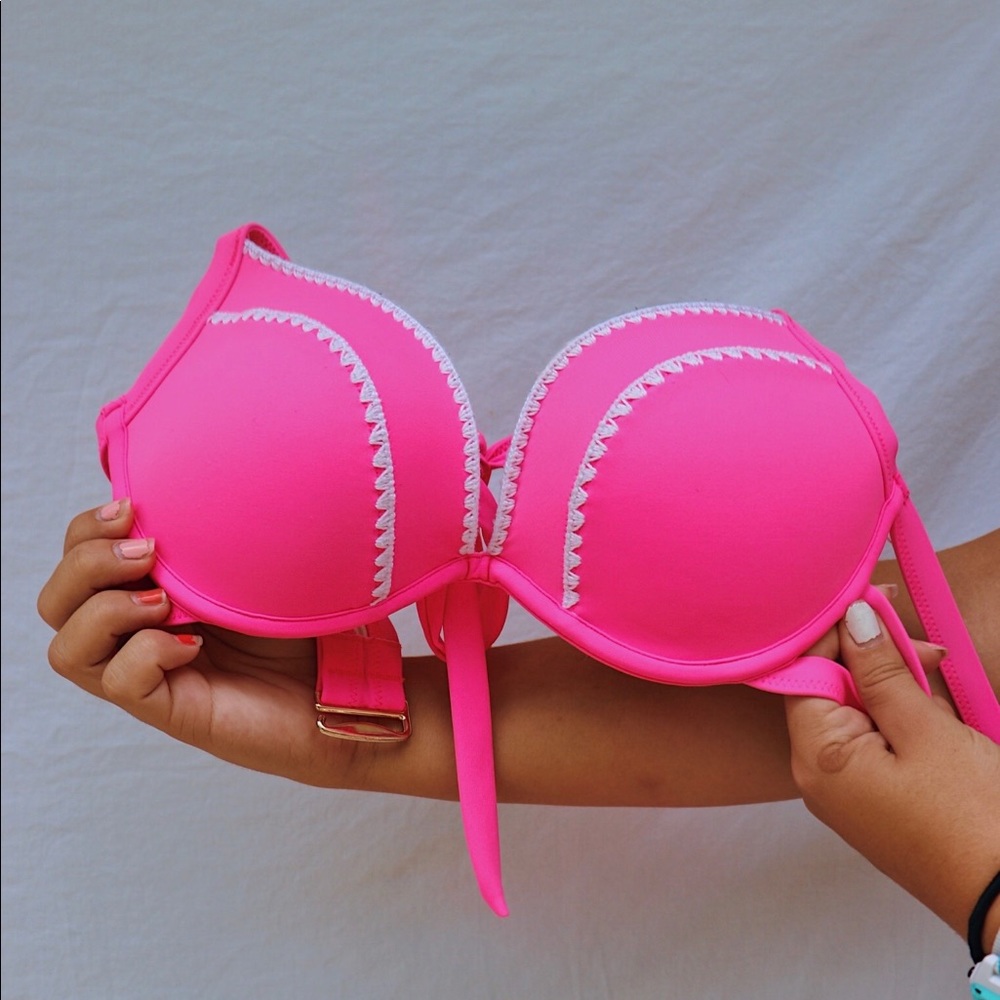 Hot pink swim top